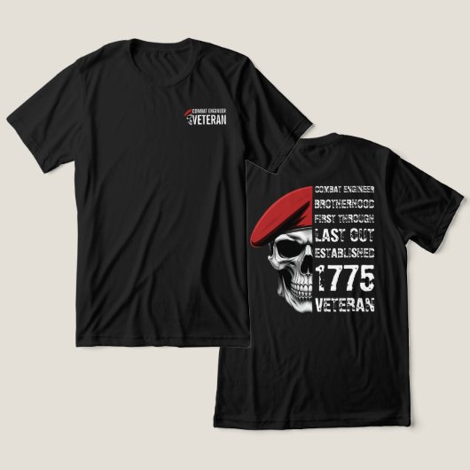 Kampfingenieur Pionier Castle Taktisches Abzeichen Tri-Blend Shirt (Design vorne & hinten)