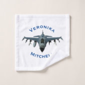 Kampfjet Badhandtuch Set (Waschlappen)