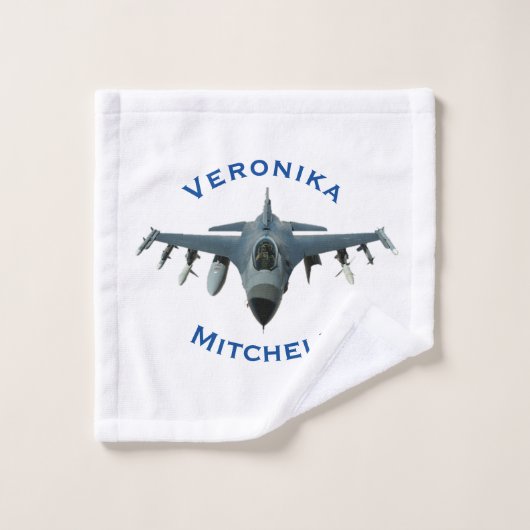 Kampfjet Badhandtuch Set (Waschlappen)