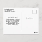 Kampfjet Flugzeug Junge Erster Geburtstag Postkarte (Rückseite)