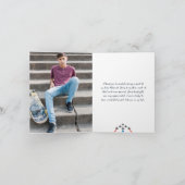 Kampfjet | Foto Bar Mitzvah Dankeschön Karte (Innenseite)