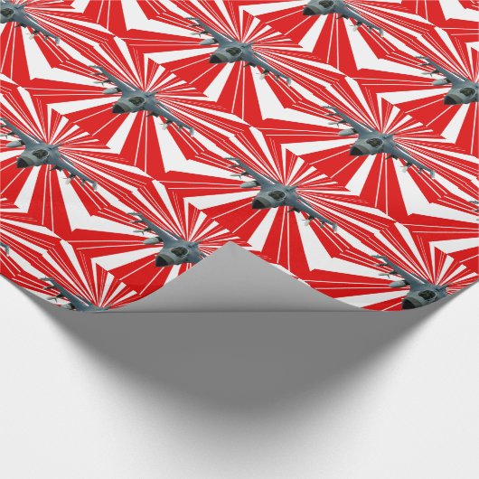 Kampfjet Geschenkpapier (Ecke)