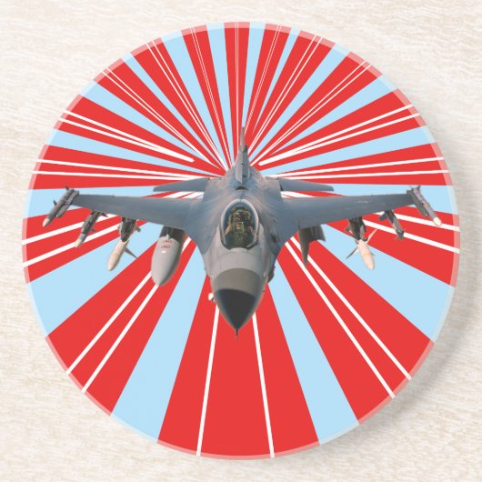 Kampfjet Getränkeuntersetzer (Vorne)