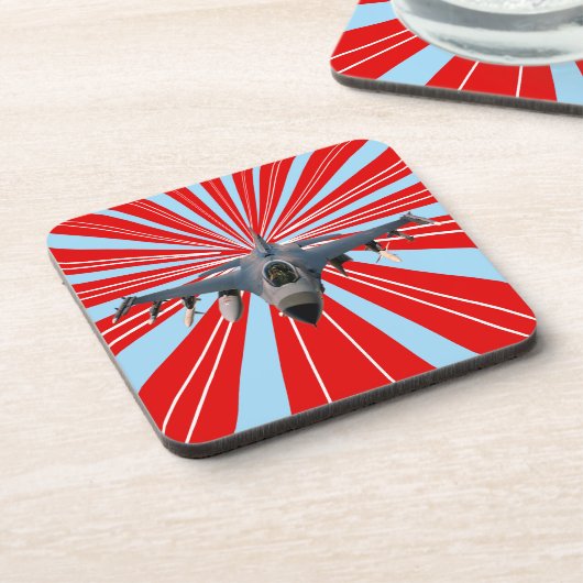 Kampfjet Getränkeuntersetzer (Linke Seite)