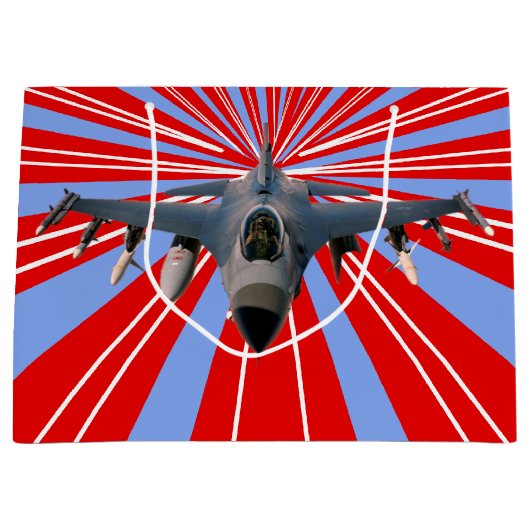 Kampfjet Große Geschenktüte (Vorderseite)