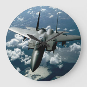 Kampfjet Große Wanduhr