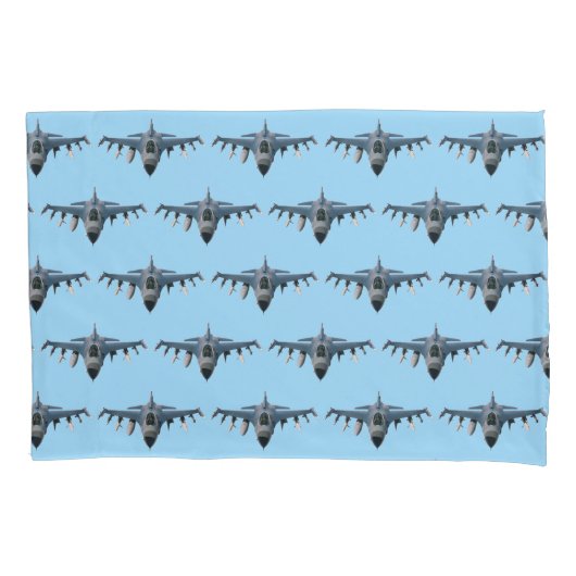 Kampfjet Kissenbezug (Vorderseite-Links)