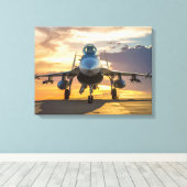 Kampfjet Leinwanddruck (Insitu (Holzboden))