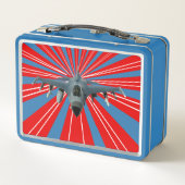 Kampfjet Metall Lunch Box (Rückseite)