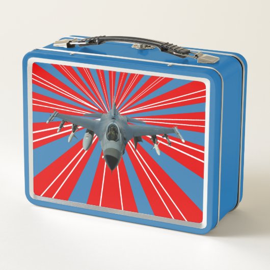 Kampfjet Metall Lunch Box (Rückseite)
