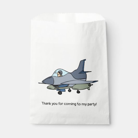 Kampfjet Militärflugzeuge Geburtstag Geschenktütchen (Vorderseite)
