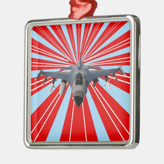 Kampfjet Ornament Aus Metall (Links)