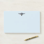 Kampfjet Post-it Klebezettel (Auf Schreibtisch)