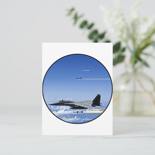 Kampfjet Postkarte (Stehend Vorderseite)