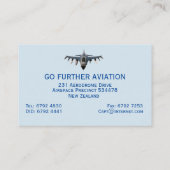 Kampfjet Visitenkarte (Rückseite)