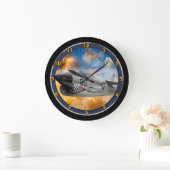 KAMPFJET WILDSKY-GRENZEN GROßE WANDUHR (Zuhause)