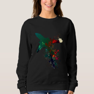 Kampfjetpilot farbenfrohe Farben Kampfflugzeug mil Sweatshirt