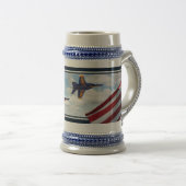 Kampfjets der Marine Angels Super Hornets  Bierglas (VorderseiteRechts)