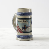 Kampfjets der Marine Angels Super Hornets  Bierglas (Vorderseite Links)