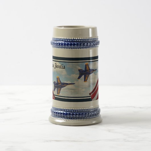 Kampfjets der Marine Angels Super Hornets  Bierglas (Mittel)