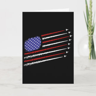 Kampfjets mit der amerikanischen Flagge der USA zu Karte