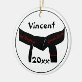 Kampfkunst 1. Grad Black Belt (Rot) Ornament (Links)