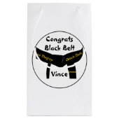 Kampfkunst-1. Grad-Gürtel-Glückwünsche Kleine Geschenktüte (Rückseite)