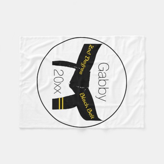Kampfkunst 2. Grad Black Belt Fleecedecke (Vorderseite (Horizontal))