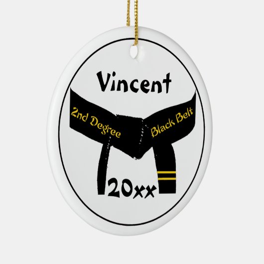 Kampfkunst 2. Grad Black Belt Keramikornament (Rechts)