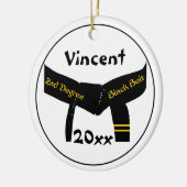 Kampfkunst 2. Grad Black Belt Keramikornament (Links)