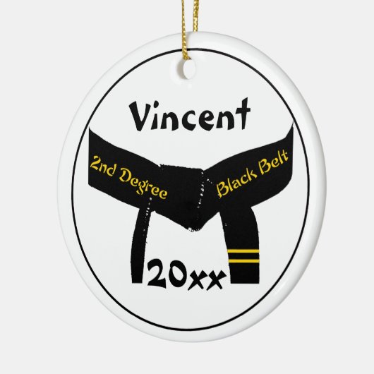 Kampfkunst 2. Grad Black Belt Keramikornament (Links)