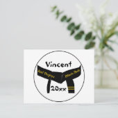 Kampfkunst 2. Grad Black Belt Postkarte (Stehend Vorderseite)