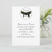 Kampfkunst 2. Grad Black Belt Test Einladung (Stehend Vorderseite)