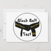 Kampfkunst 2. Grad Black Belt Test Einladung (Rückseite)