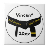 Kampfkunst 2. Grad Black Belt Tile Fliese (Vorderseite)