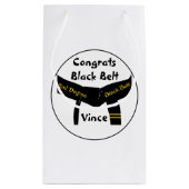 Kampfkunst-2. Grad-Gürtel-Glückwünsche Kleine Geschenktüte (Rückseite)