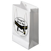 Kampfkunst-2. Grad-Gürtel-Glückwünsche Kleine Geschenktüte (Vorderseite Schrägansicht)