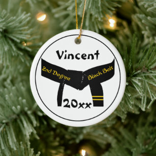 Kampfkunst-2. Grad-schwarzer Gürtel Keramikornament