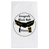 Kampfkunst-3. Grad-Gürtel-Glückwünsche Kleine Geschenktüte (Rückseite)