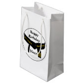 Kampfkunst-4. Grad-Gürtel-alles Gute zum Kleine Geschenktüte (Rückseite Schrägansicht)