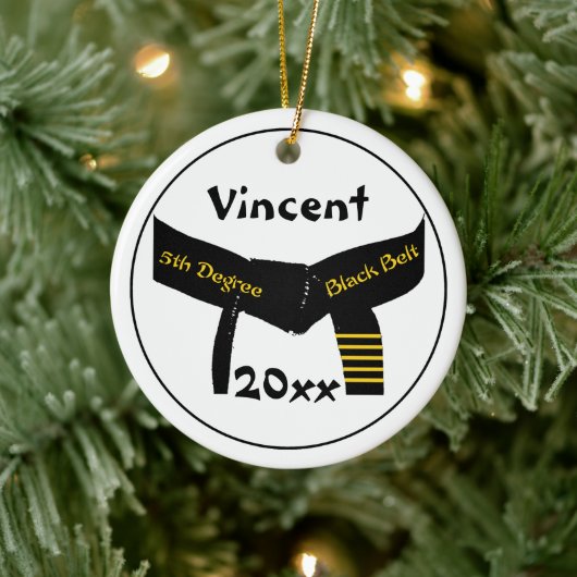 Kampfkunst 5. Grad Black Belt Keramikornament (Baum)