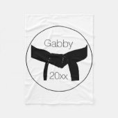 Kampfkunst Basic Black Belt Fleecedecke (Vorderseite)