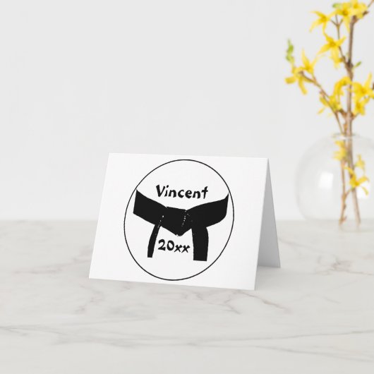 Kampfkunst Basic Black Belt Karte (Gelbe Blume)