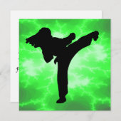 Kampfkunst-Blitz-Einladungen Einladung (Vorne/Hinten)
