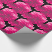 Kampfkunst-Blitz-Mädchenrosa-Packpapier Geschenkpapier (Ecke)