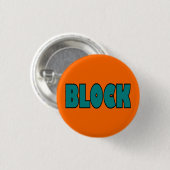 Kampfkunst-Block-Knopf Button (Vorne & Hinten)