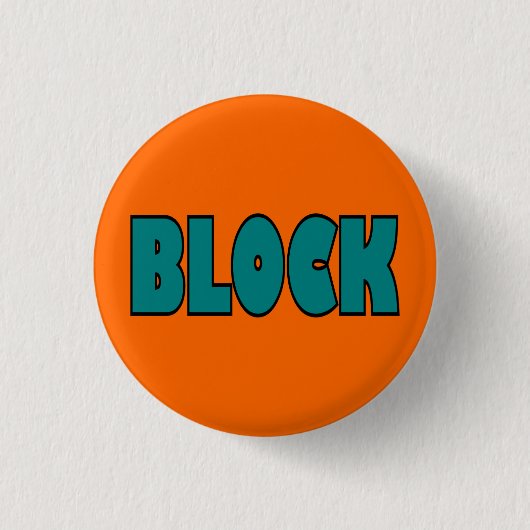 Kampfkunst-Block-Knopf Button (Vorderseite)