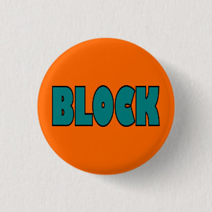Kampfkunst-Block-Knopf Button