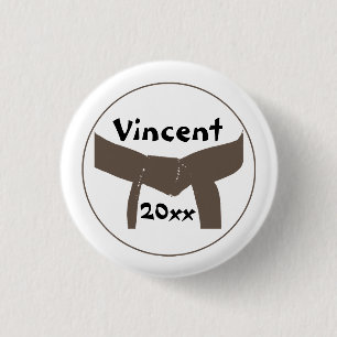 Kampfkunst Brown Belt Button
