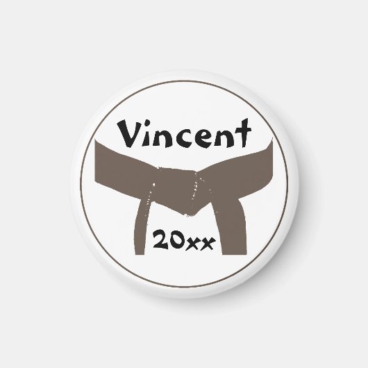 Kampfkunst Brown Belt Magnet (Vorne)